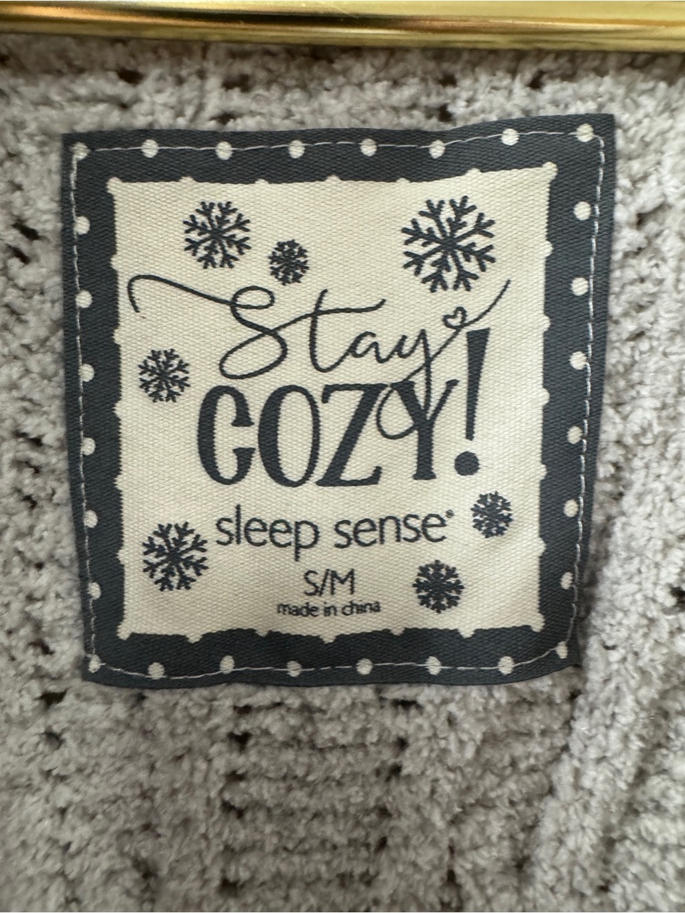 Stay Cozy Sleep Sense Chunky Cable Knit Open Front Cardigan - Light Heather Gray - Picture 5 of 7